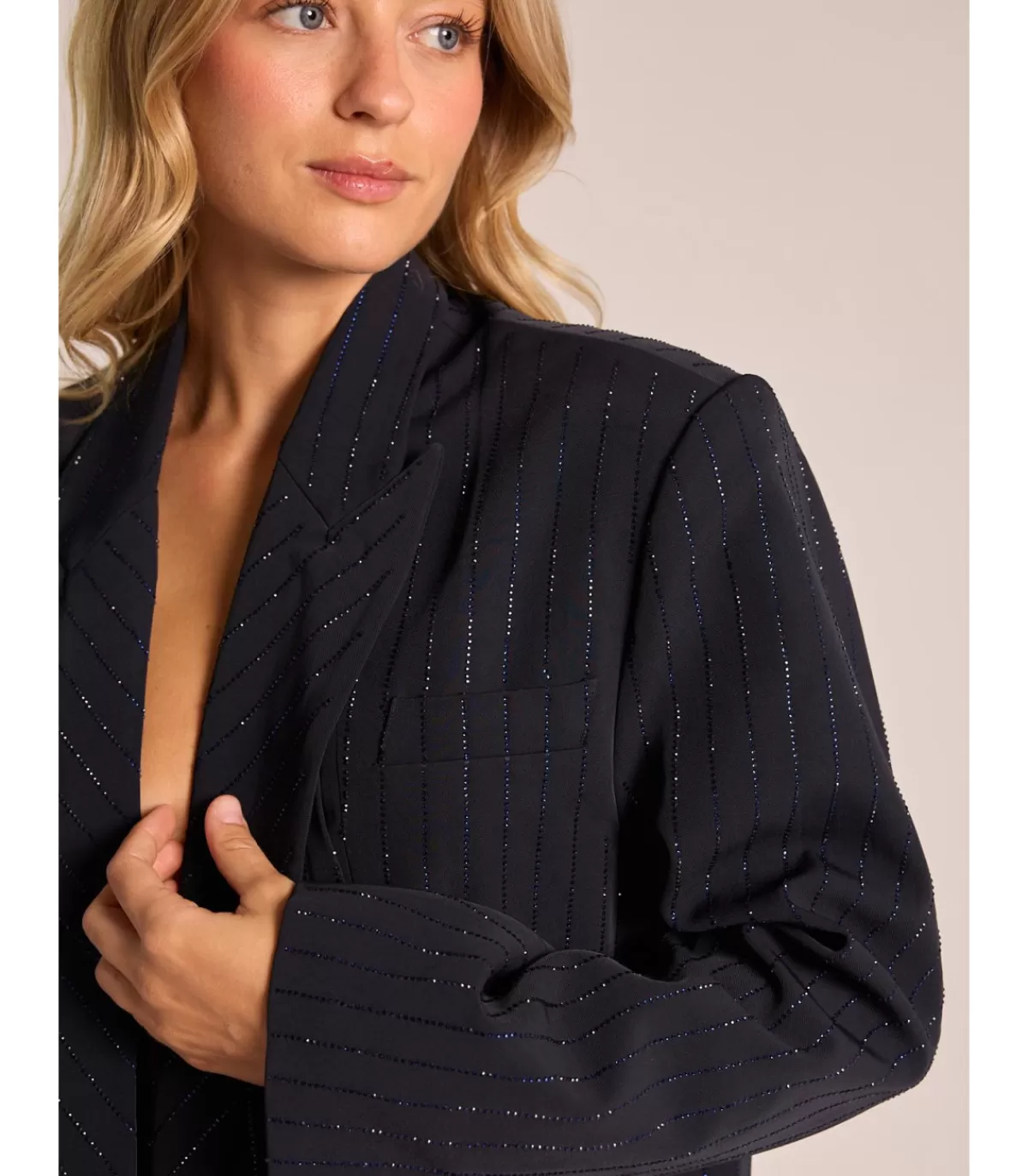 Chaquetas | Alma en Pena BLAZER RAYA DIPLOMÁTICA BRILLOS