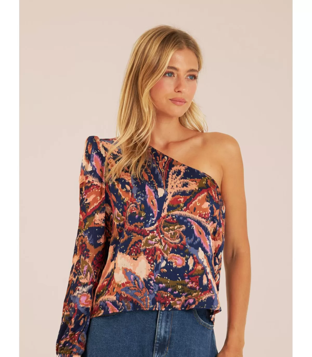 Camisas | Alma en Pena BLUSA ESTAMPADA ASIMÉTRICA